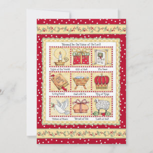 Christmas. In Jesus Name. Flat Card! Feiertagskarte