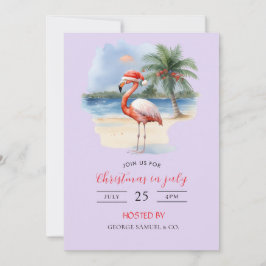 Christmas in July Custom Company Name Logo & Text Einladung