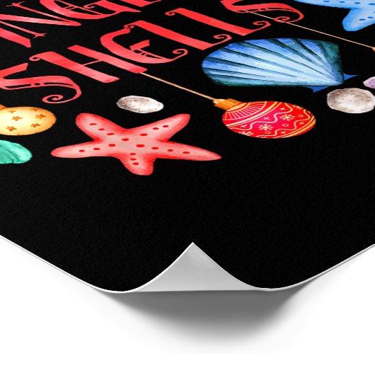 Christmas In July Cute Beach Santa Claus Jingle Sh Poster (Ecke)