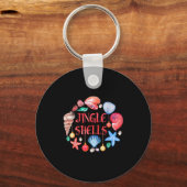 Christmas In July Cute Beach Santa Claus Jingle Sh Schlüsselanhänger (Vorderseite)