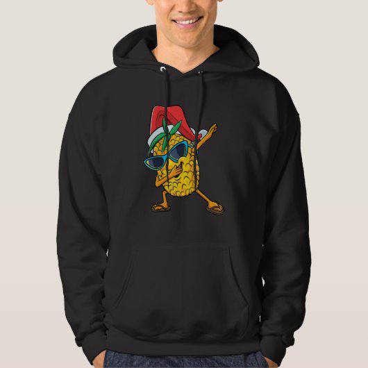 Christmas in July Dabbing Pineapple Fruit Dab Danc Hoodie (Vorderseite)