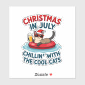 Christmas In July Daddy Mommy Chillin With The Sia Aufkleber (Blatt)