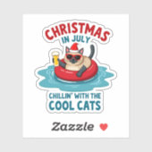 Christmas In July Daddy Mommy Chillin With The Sia Aufkleber (Blatt)