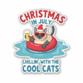 Christmas In July Daddy Mommy Chillin With The Sia Aufkleber (Vorderseite)