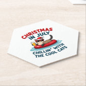 Christmas In July Daddy Mommy Chillin With The Sia Untersetzer (angewinkelt)