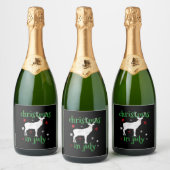 Christmas In July Deer Hunting Schaumweinetikett (Flaschen)