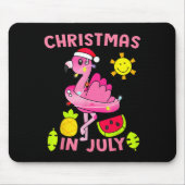 Christmas In July Flamingo Beach Summer Christmas Mousepad (Vorne)