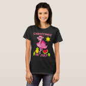 Christmas In July Flamingo Beach Summer Christmas T-Shirt (Vorne ganz)