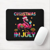 Christmas In July Flamingo Beach Summer Hawaii Gir Mousepad (Mit Mouse)