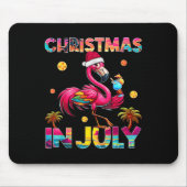 Christmas In July Flamingo Beach Summer Hawaii Gir Mousepad (Vorne)