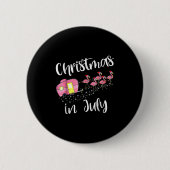 Christmas In July Flamingo Nk Button (Vorderseite)
