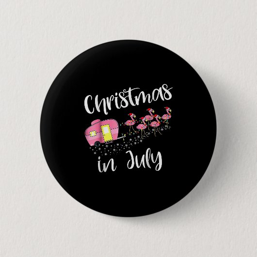 Christmas In July Flamingo Nk Button (Vorderseite)