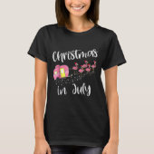 Christmas In July Flamingo Nk T-Shirt (Vorderseite)
