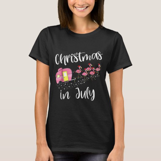 Christmas In July Flamingo Nk  T-Shirt (Vorderseite)
