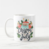 Christmas in July Fun & Festive Santa Design Kaffeetasse (Links)