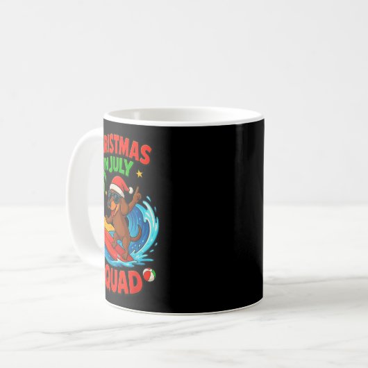 Christmas In July Funny Dachshund Dog Lover Xmas I Kaffeetasse (Vorderseite Links)