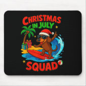 Christmas In July Funny Dachshund Dog Lover Xmas I Mousepad (Vorne)