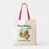 Christmas in July Funny Summer Chili Custom Family Tragetasche (Rückseite)
