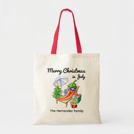 Christmas in July Funny Summer Chili Custom Family Tragetasche