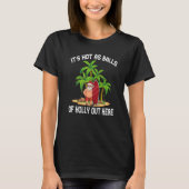 Christmas In July Hawaii Flamingo Beach Christmas  T-Shirt (Vorderseite)