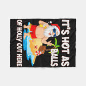 Christmas In July It's Hot As Funny Santa Summer P Fleecedecke (Vorderseite (Horizontal))