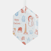 Christmas in July Ornament Aus Glas (Vorderseite Links)