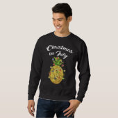Christmas In July Pineapple Xmas Tree Lights Beach Sweatshirt (Vorne ganz)