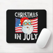 Christmas In July Retro Hipster Funny Santa Men Wo Mousepad (Mit Mouse)