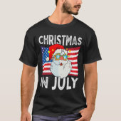 Christmas In July Retro Hipster Funny Santa Men Wo T-Shirt (Vorderseite)
