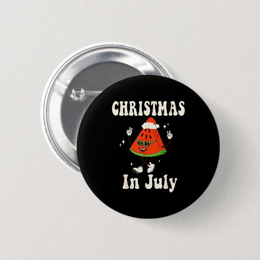 Christmas In July Retro Watermelon Kids Boys Toddl Button (Vorne & Hinten)