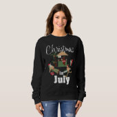 Christmas In July Santa Claus Sunglasses Summer Ce Sweatshirt (Vorne ganz)