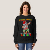 Christmas In July  Santa Dabbing Summer Santa Surf Sweatshirt (Vorne ganz)