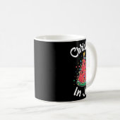 Christmas In July Shirt Watermelon Christmas Tree Kaffeetasse (VorderseiteRechts)