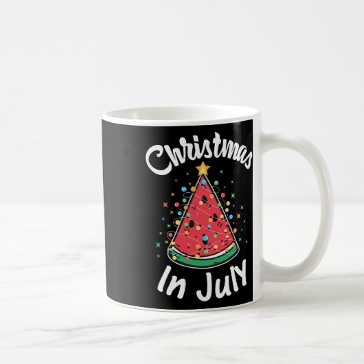 Christmas In July Shirt Watermelon Christmas Tree Kaffeetasse (Rechts)