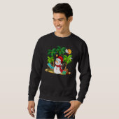 Christmas In July Snowman On Palm Tree Tropical Be Sweatshirt (Vorne ganz)