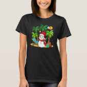Christmas In July Snowman On Palm Tree Tropical Be T-Shirt (Vorderseite)