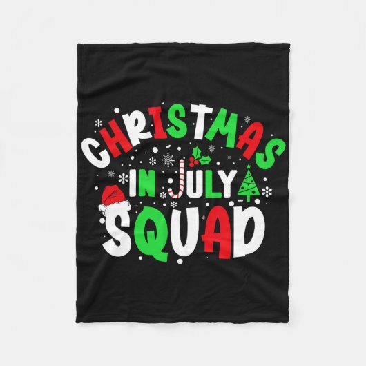 Christmas In July Squad Funny Christma Summer Men  Fleecedecke (Vorderseite)
