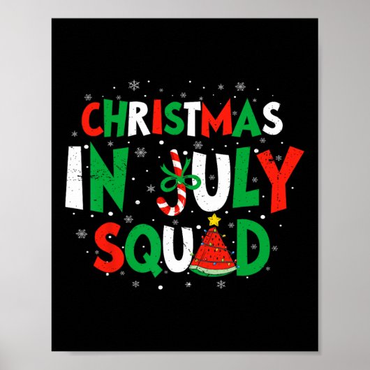 Christmas In July Squad Funny Summer Vacation Men  Poster (Vorne)
