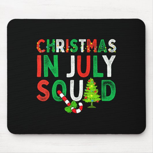 Christmas In July Squad Funny Xmas Men Women Kids  Mousepad (Vorne)