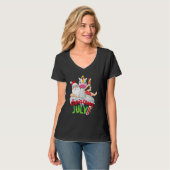 Christmas in July Summer Unicorn Float Xmas T-Shirt (Vorderseite Vollansicht)