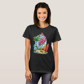 Christmas In July  Tropical Flamingo Hawaii Summer T-Shirt (Vorne ganz)