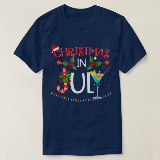 Christmas In July TSummer Beach Vacation  T-Shirt (Design vorne)