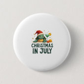 Christmas In July Turtle Summer Xmas Tortoise Wome Button (Vorderseite)
