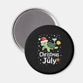 Christmas In July Turtle Summer Xmas Tortoise Wome Magnet (Vorderseite/Rückseite)