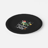 Christmas In July Turtle Summer Xmas Tortoise Wome Pappteller (Schrägansicht)