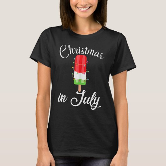 Christmas in July Water Melon Ice Cream Popsicle X T-Shirt (Vorderseite)
