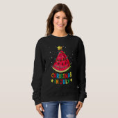 Christmas In July Watermelon Christmas Tree Summer Sweatshirt (Vorne ganz)