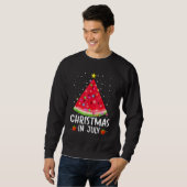 Christmas In July Watermelon Santa Summer Tree Sweatshirt (Vorne ganz)