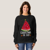 Christmas In July Watermelon Santa Summer Tree Sweatshirt (Vorne ganz)