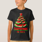 Christmas In July Watermelon Tree Summer Mens Wome T-Shirt (Vorderseite)